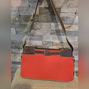 Etienne Aigner Red and Brown Handbag
